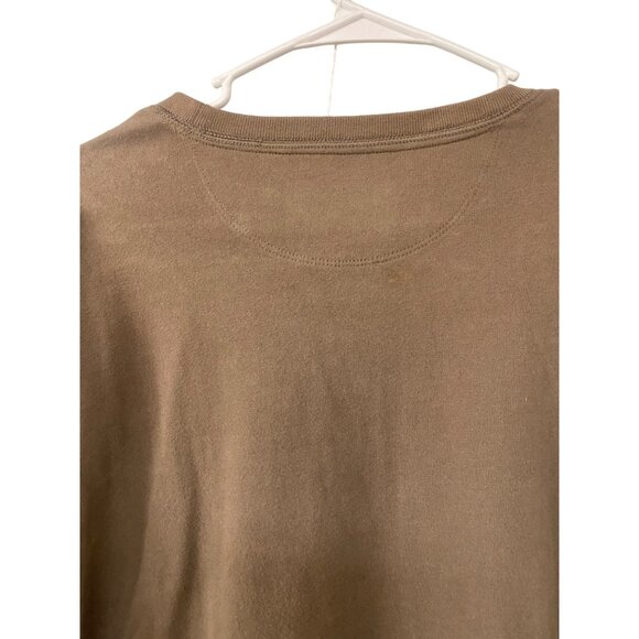 Sonoma Life + Style XL Long Sleeve Crew Neck Shirt 100% Cotton Brown - Picture 5 of 5